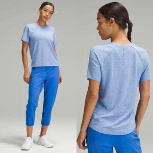 NEW Lululemon License to Train Classic-Fit T-Shirt Heathered Pipe Dream Blue 4